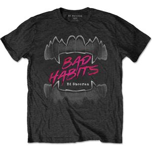 Ed Sheeran - Bad Habits Heren T-shirt - L - Zwart
