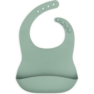 Jollein - Slab (Ash Green) - Siliconen - Slabbetjes Baby - 26 cm