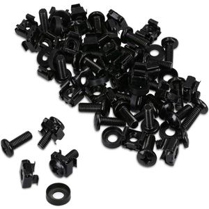 Kooimoeren 50 stuks - Stalen kooimoerenset - Inclusief schroeven en sluitringen - Voor 10 inch of 19 inch serverkasten en patchkasten