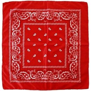 20x Rode boeren bandana zakdoeken - Boer verkleed zakdoek - Boeren zakdoeken 20 stuks