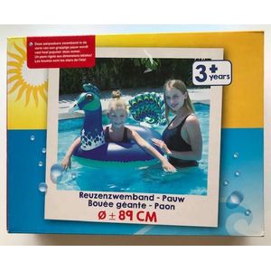 Reuzenzwemband Pauw 89cm Zwembad Zomer - opblaasbaar zwembadspeelgoed