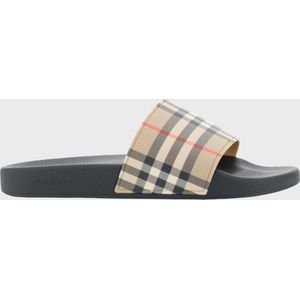 Burberry Beige Geruite Slippers