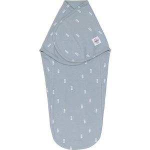 LÄSSIG Inbakerdoek Cozy Swaddle Bag GOTS Blocks light blue