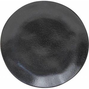 Costa Nova Riviera - servies - ontbijtbord Sable Noir - aardewerk - mat zwart - set van 4 - 21,6 cm rond