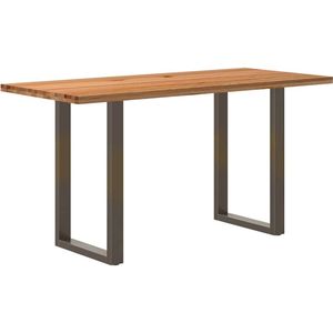 vidaXL - Bartafel - rechthoekig - 180x80x92 - cm - massief - eikenhout - lichtbruin