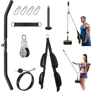 Kabeltrein Fitness Lat Treksysteem Gym Kabelsysteem LAT Pulldown Fitnessapparatuur Kabeltrek Pulley System Lattrekmachine Fitness Riemschijf Kabelmachine voor LAT Pull Down Biceps Curl