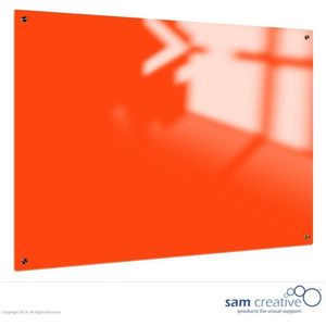 Whiteboard Glas Solid Bright Orange 100x150 cm | sam creative whiteboard | White magnetic whiteboard | Glassboard Magnetic