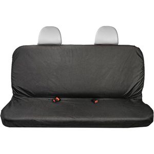 SNQ Achterbankhoes - Vaste achterbank autostoelhoes - Duurzame Oxford-stof - Antislip universeel - Geschikt voor auto's, bestelwagens, vrachtwagens, SUV's - Zwart