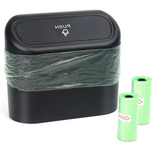 40 Vuilniszakken - Kleine Automatische Prullenbak Hangende Opbergdoos Met Deksel - Auto Accessoires Voor Kamertafels Voertuigen. Auto organizer