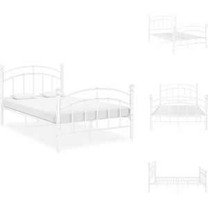 vidaXL Metalen Bedframe - niet vermeld in productinformatie - Bedframe - 120x200 cm - Gepoedercoat metaal - Bed