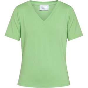 SISTERS POINT Pidan-ss - Dames T-shirt - Summer green- Maat XS