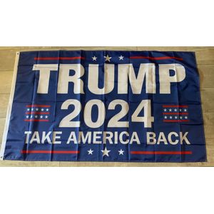 USArticlesEU - Donald Trump Vlag - Trump Vlag - Trump 2024 - Trump 2020 - Verkiezingen vlag - Amerika vlag - US vlag- USA Vlag - Trump vlag Blauw - Americana - 150 x 90 cm - Amerikaanse strepen