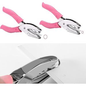 Metalen Papier Puncher Single Hole - Set van 2Handmatige Enkel Gat Punch Tangen PerforatorHandheld Hole Punch Papier Enkele GatentangIdeaal voor Thuisschoolkantoor Washing Machine
