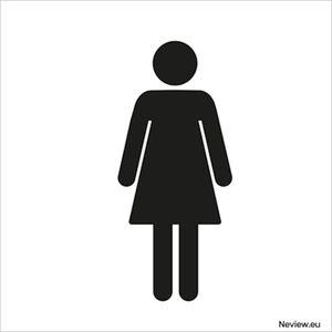 Bordje WC/Toilet - Vrouwen/Dames - 10 x 10 cm - Voor binnen & buiten - Dames wc bordje
