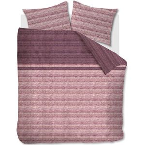 Beddinghouse - Katoen Mauve Pink Gestreept - BE321972 - B 140 x L 200 cm/B 140 x L 220 cm - 1-persoons -