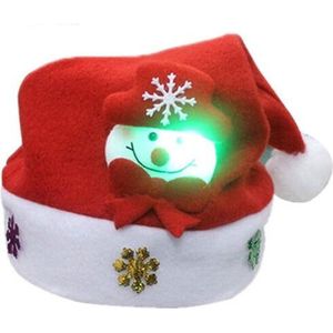 Kerstmuts Met Lichtjes - Sneeuwpop - Kids - LED