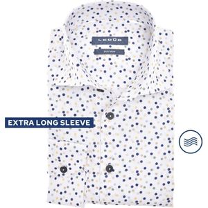 Ledûb Overhemd - Extra Lang - Blauw - 48