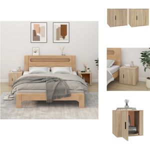 vidaXL Nachtkastjes Bedkastje - 50 x 39 x 47 cm - Sonoma Eiken - Hoge Kwaliteit - Kast