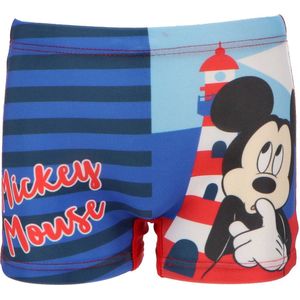 Zwembroek - Zwemboxer - Mickey Mouse - 2/3 jaar - 92/98 cm - Blauw met rode achterkant