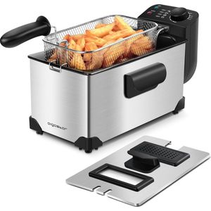 Aigostar Ushas 30HEZ - Frituurpan -friteuse 3 liter - koude zone - RVS