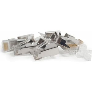 Danicom CAT6A Connector RJ45 + Hulpstukje - Shielded - voor soepele kern - 10 stuks