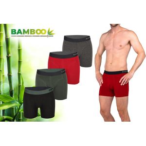 Bamboo - Boxershort Heren - Bamboe - 4 Stuks - Assorted - XXL - Ondergoed Heren - Heren Ondergoed - Boxer - Bamboe Boxershorts Voor Mannen