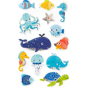 Stickervel Foam Stickers Zeedieren - Knutselstickers - Stickers Kind - Foam Stickers