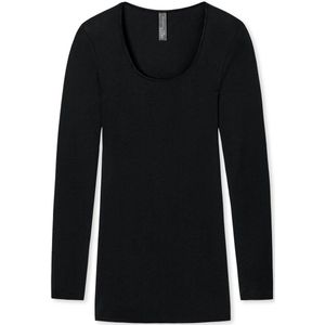 Schiesser Luxury Longsleeve Dames Ondershirt - Zwart - Maat 44