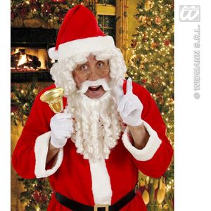 Kerstman pruik en baard luxe exemplaar voor volwassenen  - Verkleedattribuut - One size