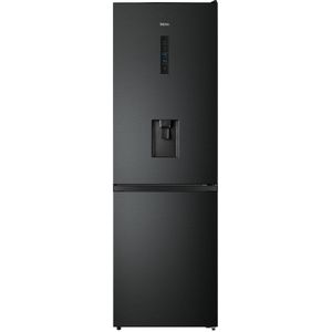 ETNA KCV286WZWA- Vrijstaande Koel/vriescombinatie - 182 cm - Zwart (Black Steel) - Waterdispenser - No Frost