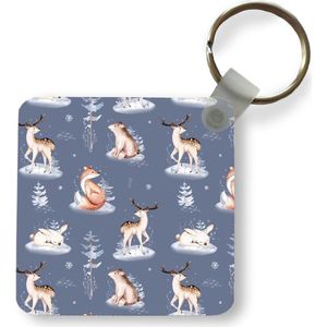 Sleutelhanger - Uitdeelcadeautjes - Winter - Beer - Hert - Vos - Plastic - Kerst - Cadeau - Kerstcadeau voor mannen en voor vrouwen