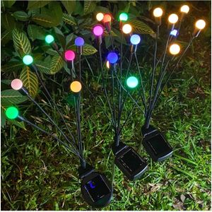 Solar Garden Lights Firefly - Multicolor - Solar Lichtbolletjes - Lichtbollen - Solar Garden Lights - Firefly Lights - Vuurvliegjes - Zonne Energie Lampjes - Led Lampjes - Set van 2! - Waterproof - Bruiloft - Buitenverlichting - Knipperend