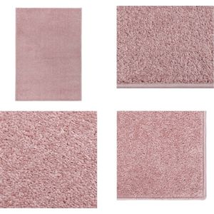 vidaXL Vloerkleed kortpolig 140x200 cm roze - Vloerkleed - Vloerkleden - Kleed - Loper