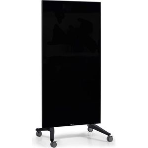 Mobiel Glasbord Legamaster zwart magnetisch 90x175cm Verrijdbaar