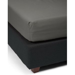 ESSENZA Premium Percale Hoeslaken Steel grey - 90x220 cm