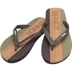 SINNER Capitola Heren Slippers - Donker groen/Licht bruin - Maat 45