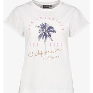 TwoDay dames T-shirt met palmboom wit - Maat L