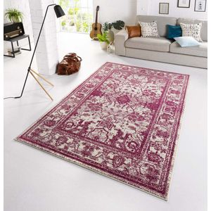 Design vintage tapijt Glorious - violet/crème 200x290 cm