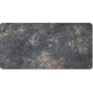 Bureauonderlegger - Zwart - Staal - Roest print - 60x30 - Muismat