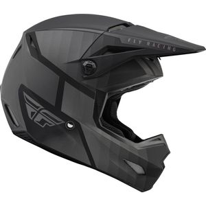 FLY Racing Kinetic Drift Zwart Charcoal Crosshelm - Maat M - Helm