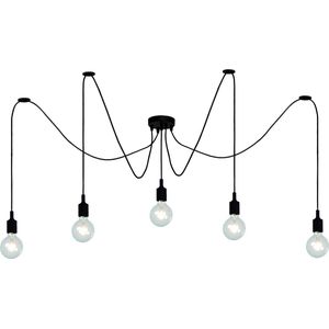 Lucide FIX - Hanglamp - 5xE27 - Zwart