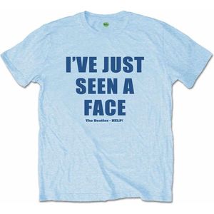 The Beatles - I've Just Seen A Face Heren T-shirt - M - Blauw