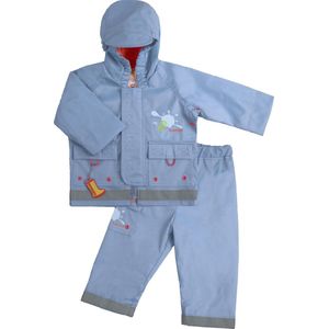 Kushies - Regenpak - Baby - Regenbroek & Regenjas  - Jongens - Blauw - Maat 86/92