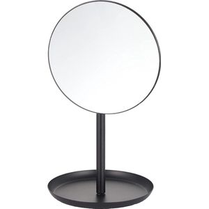 axentia Make-upspiegel met plank, zwart, ca. 16 x 15 x 27,5 cm