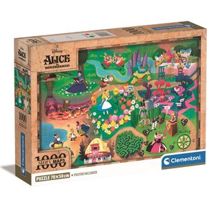 Clementoni Disney Alice In Wonderland Legpuzzel - 1000 Stukjes - 70x50 cm