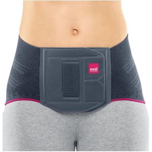 Lumbaal Ondersteuning Rugbandage voor Dames - Ademend en Vochtregulerend - Zilver - Maat IV