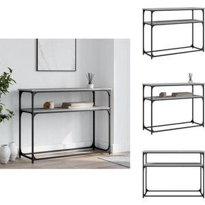 vidaXL Wandtafel - Wandtafels - Bijzettafel - Console Tafel - Wandtafel 100x35,5x75 cm bewerkt hout grijs sonoma eikenkleurig
