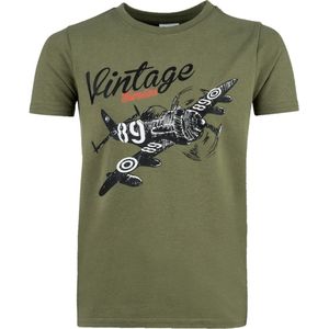 101 INC - Kids t-shirt Aircraft (kleur: Groen / maat: 146-152)