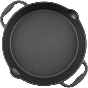 Grillpan met twee handgrepen en twee schenktuiten - serveerpan - diameter 25 cm