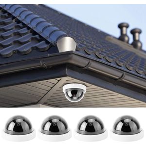 Gesimuleerde camera CCTV-domecamera met rode LED-lampjes - 4 stuks voor buiten en binnen gebruik .